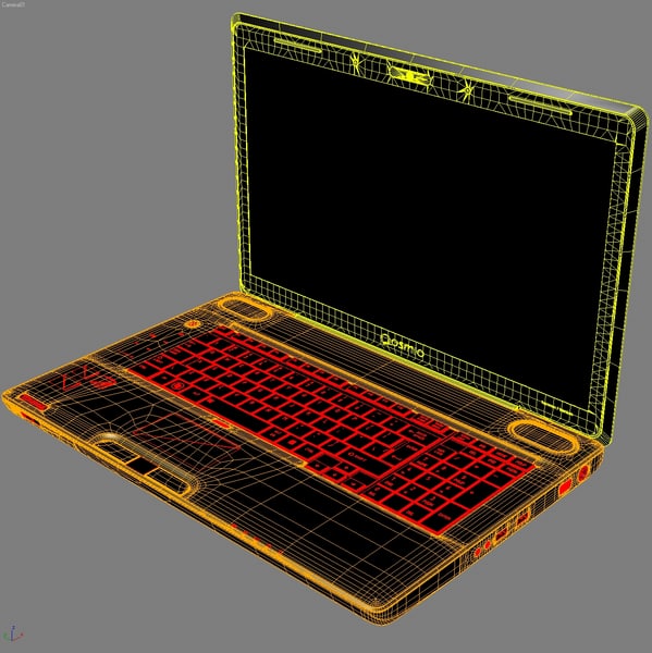3ds max notebook toshiba qosmio x500 - Notebook TOSHIBA Qosmio X500.MAX... by 3DLocker